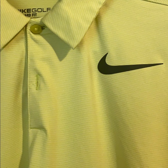 Men’s Nike Golf Dri-Fit Yellow Polo Shirt - Picture 2 of 4